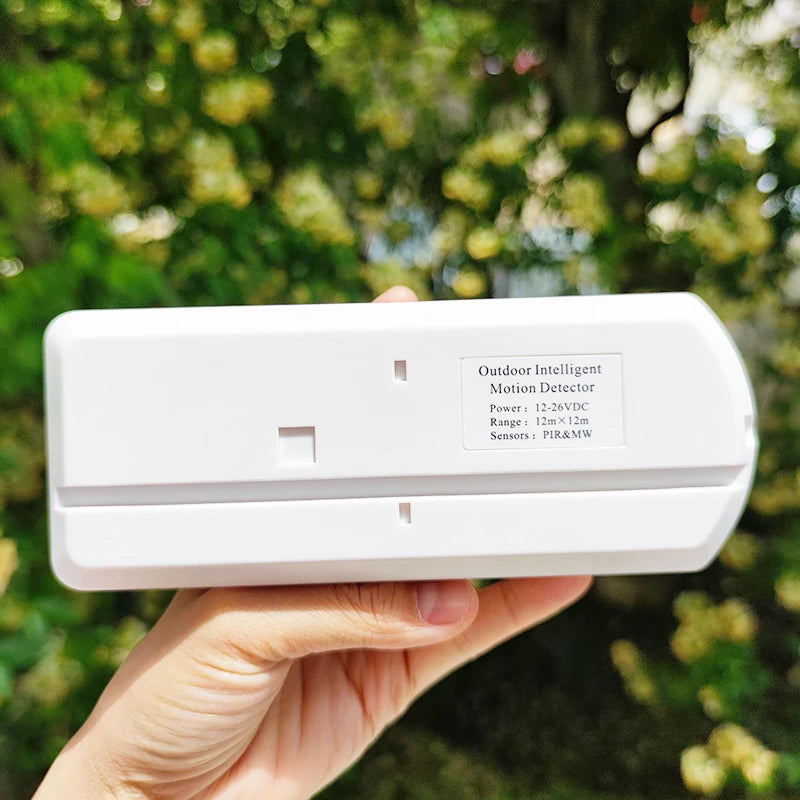 Outdoor Waterproof Microwave PIR Motion Sensor Wire Pet Immune Infrared Detector 2 PIR 1 MW for Home Alarm System Protection
