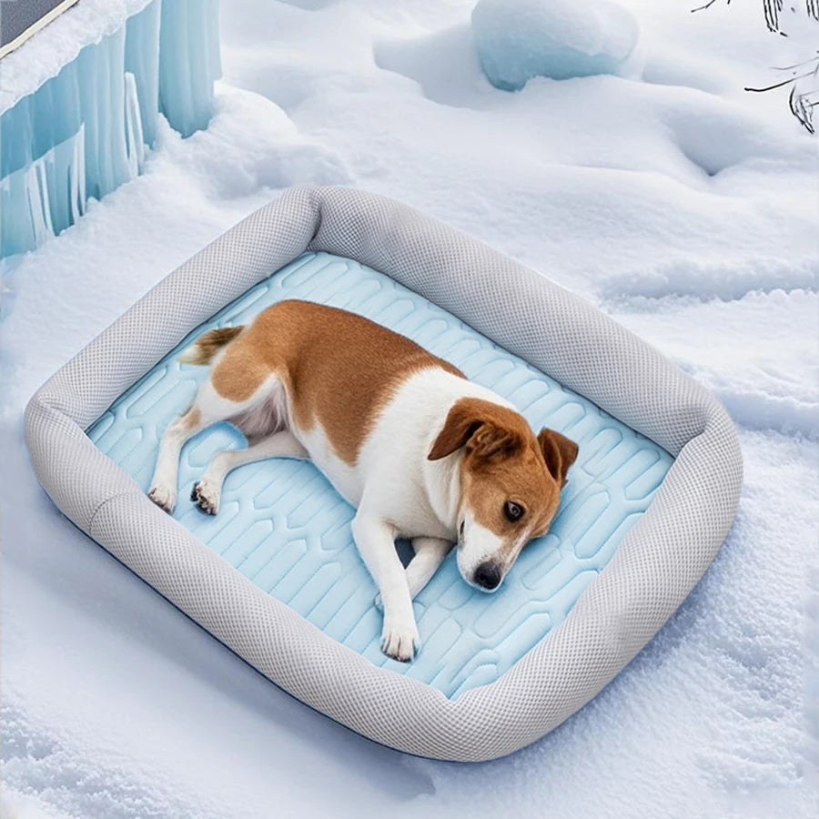 Summer Dopamine Color Matching Cooling Pet Bed,No Gel,Breathable Cat Kennel Suitable for medium and large dogs,Better With AC