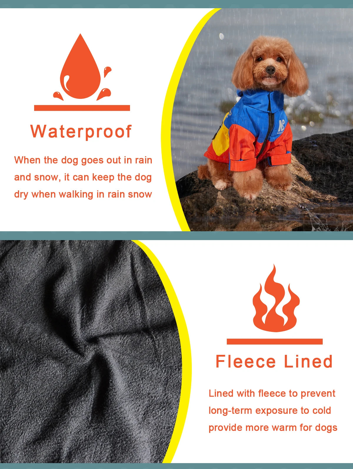 Waterproof Big Dog Clothes Winter Warm Pet Raincoat For Medium Large Dog Fashion Cool Dog Jacket French Bulldog Chihuahua Outfit