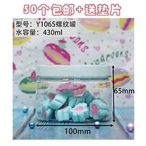 Wholesale 50pcs Empty PET Jars Clear Cosmetic Container Sael Food Jar With Macaron Color Lid Face Cream Sample Pot Container