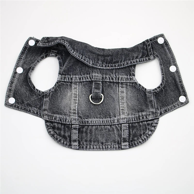 Pet Clothes Denim Dog Costume Summer Cowboy Vest Daisy Shirt Jeans Jacket Puppy Clothing for Chihuahua Yorkies