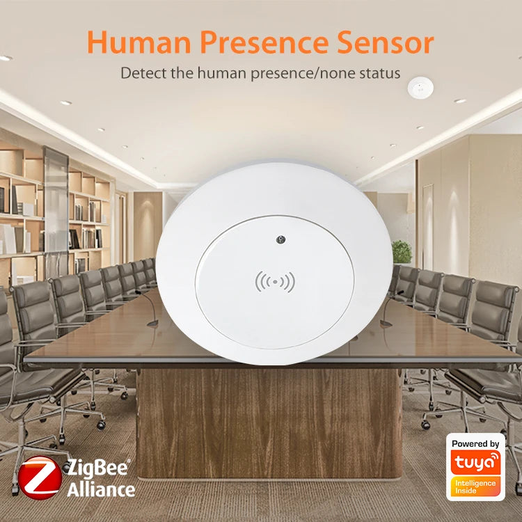 Tuya ZigBee/WIFI MmWave Human Presence Motion Sensor with Luminance/Distance Detection 95V-220V Smart Life 24G Microwave Radar