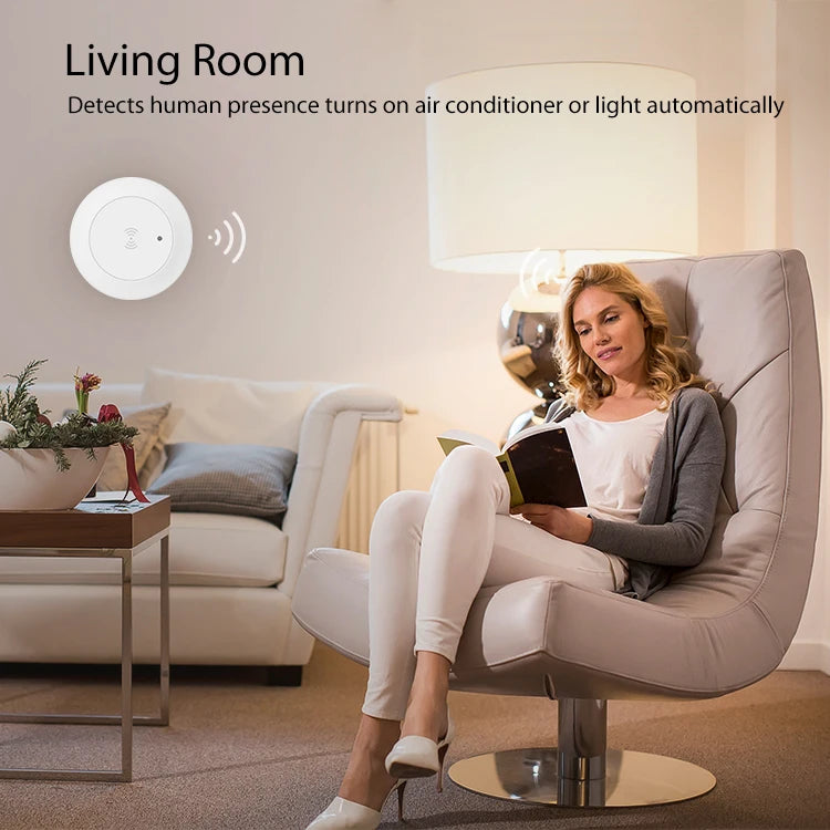 Tuya ZigBee/WIFI MmWave Human Presence Motion Sensor with Luminance/Distance Detection 95V-220V Smart Life 24G Microwave Radar