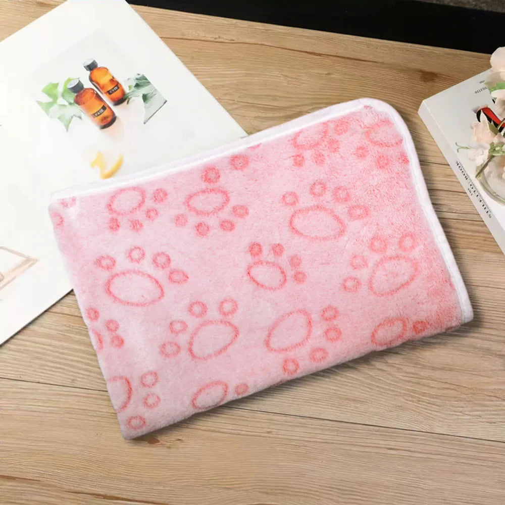 Dog Bed Blanket Bed Mat Soft Fleece Cat Blanket Cute Printed Pet Travel Mat Breathable Cozy Warm Blankets for Small Medium Dogs
