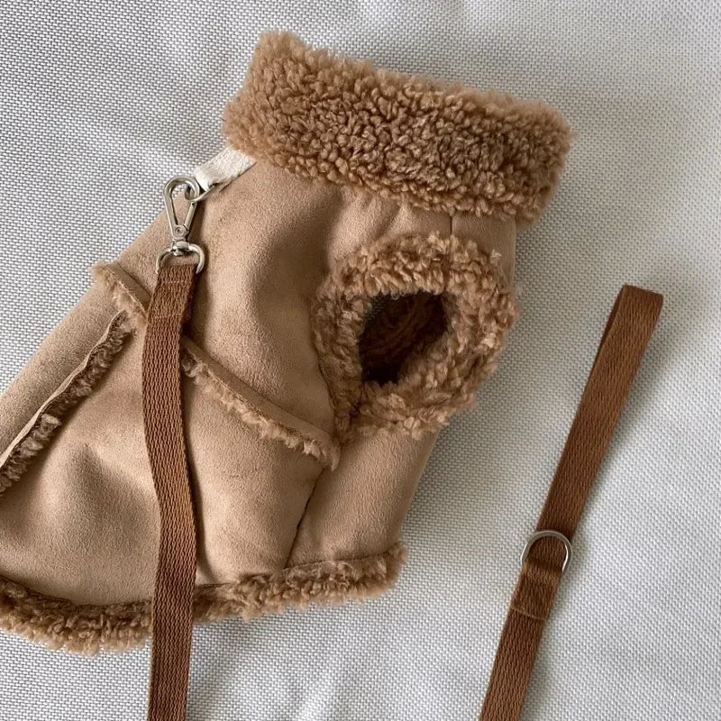 강아지옷 Dog Vests Winter Plush Warm Pet Dog Clothes For Small Medium Dogs Jackets Puppy Clothing Yorkshire Terrier ropa para perros
