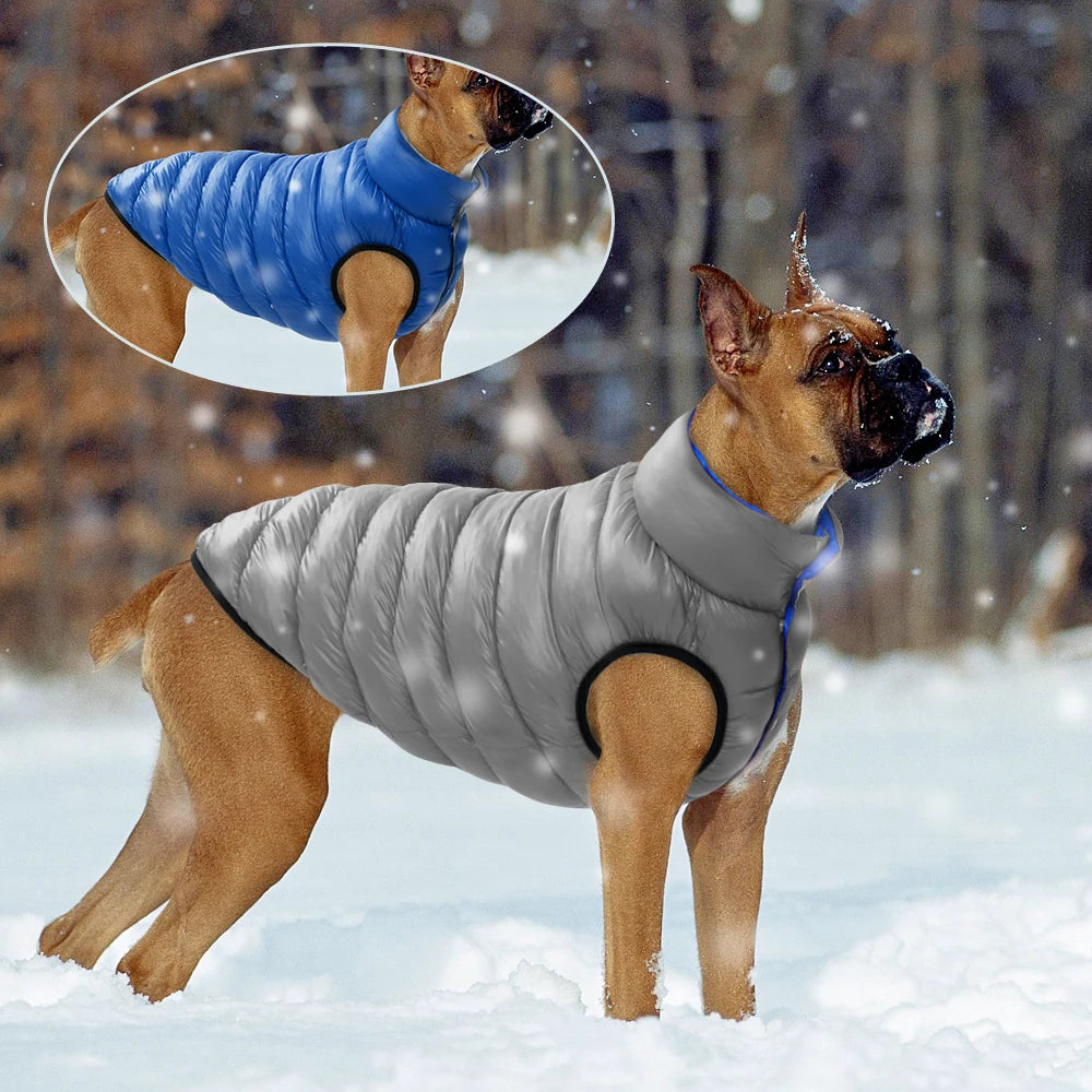 Soft Winter Dog Jacket Clothes Reversible Winter Dogs Vest Coat Thick Pet Clothing Waterproof Outfit for Small Medium Large Dogs