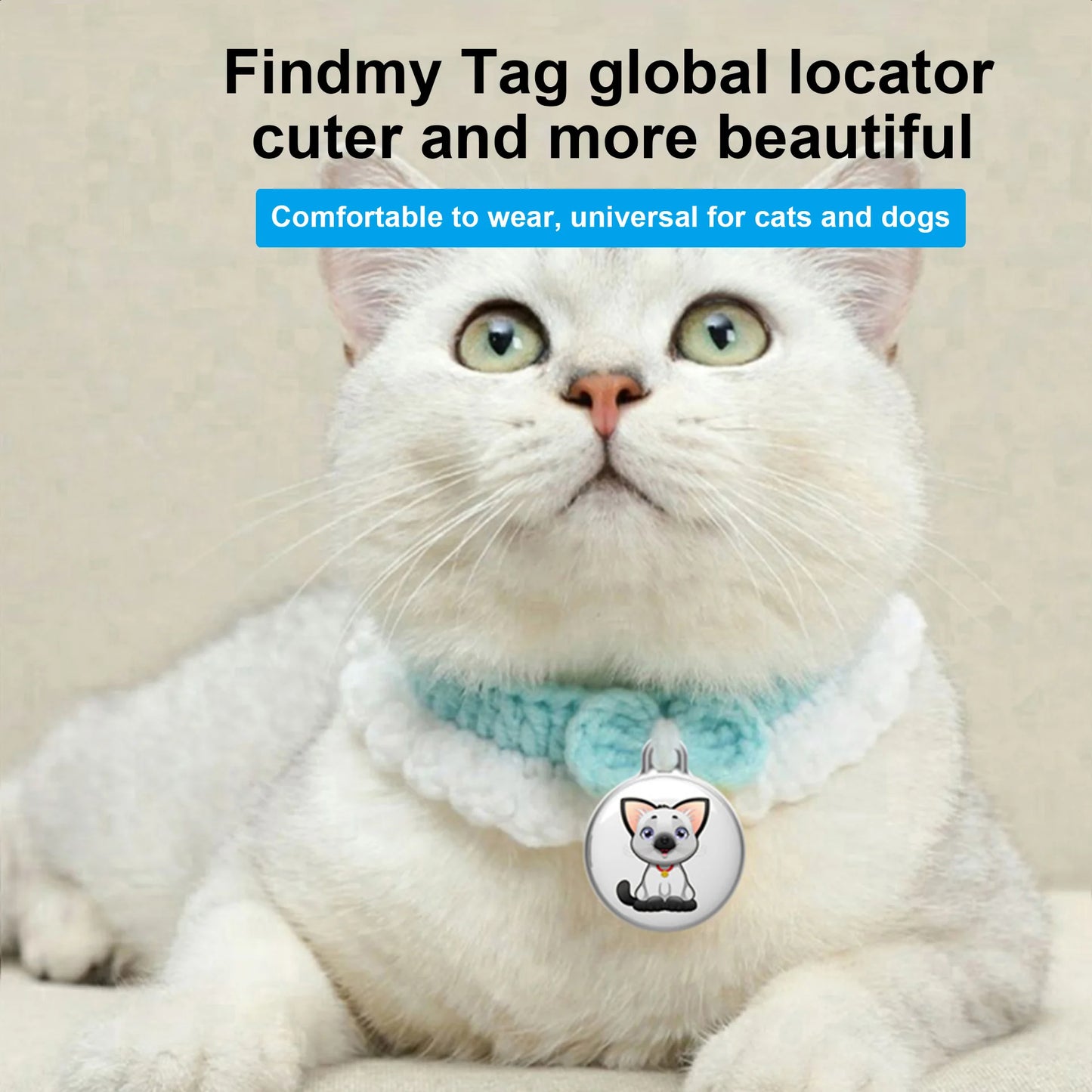 Findmy Tag Global Pet Locator for cats and dogs tracking locating artifact