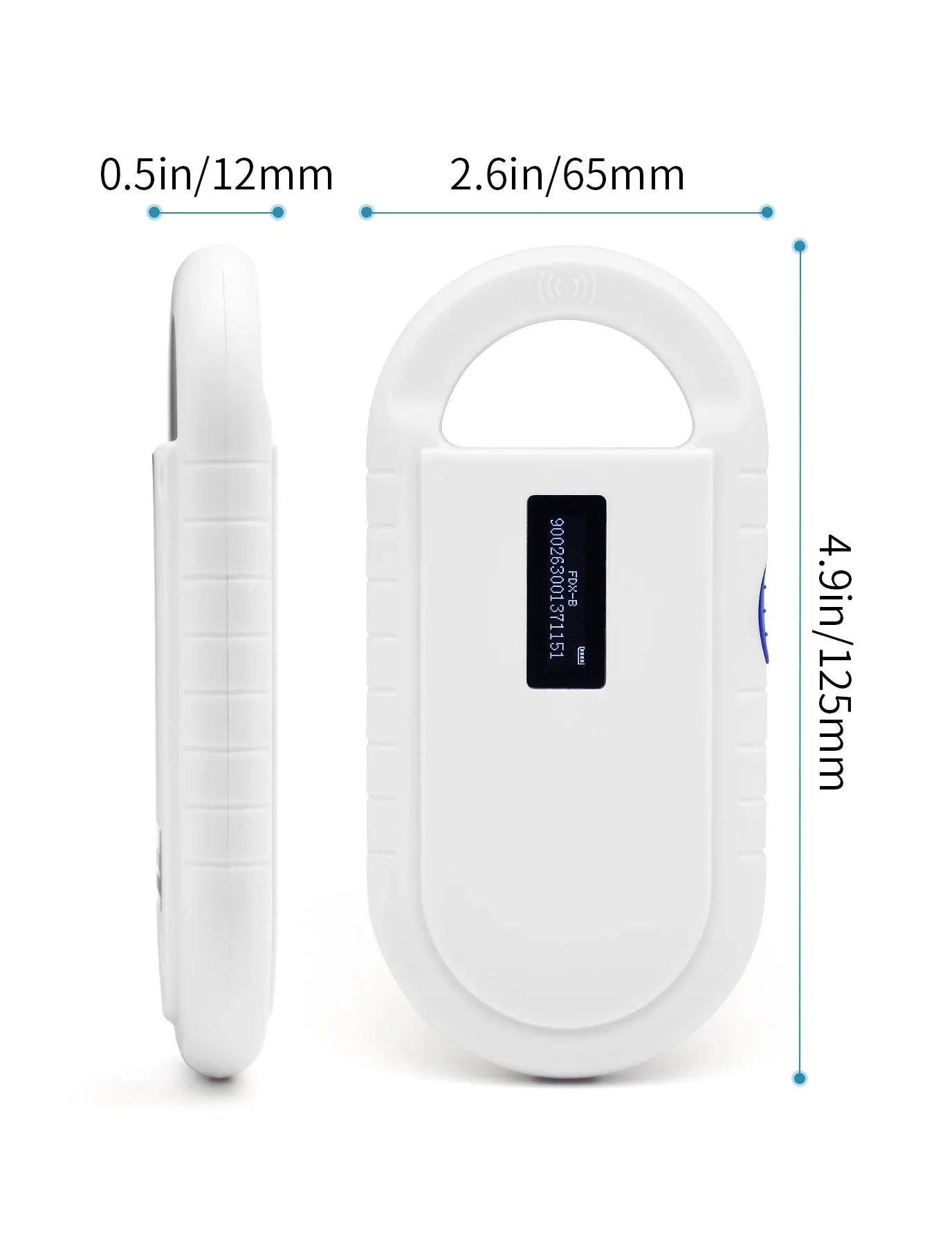 5YOA Pet Scanner OLED Display ISO11784/5 Animal Pet ID Reader Chip Transponder USB RFID Handheld Microchip Scanner for animals