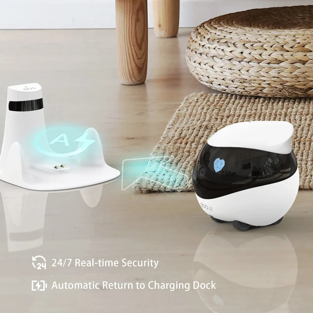 Enabot EBO SE Camera Robot for Dog Cat Baby 1080P Home Security Pet Camera Startlight Night Vision Wireless Remote Control