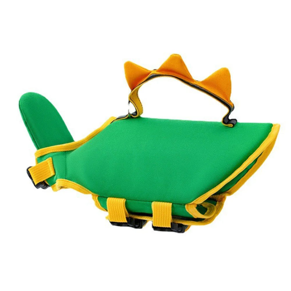 Cartoon Puppy Life Vest Jacket with Rescue Handle Summer Small Dog Swimwear Puppy Life Jacket Safety Swimming Suit Pet Supplies