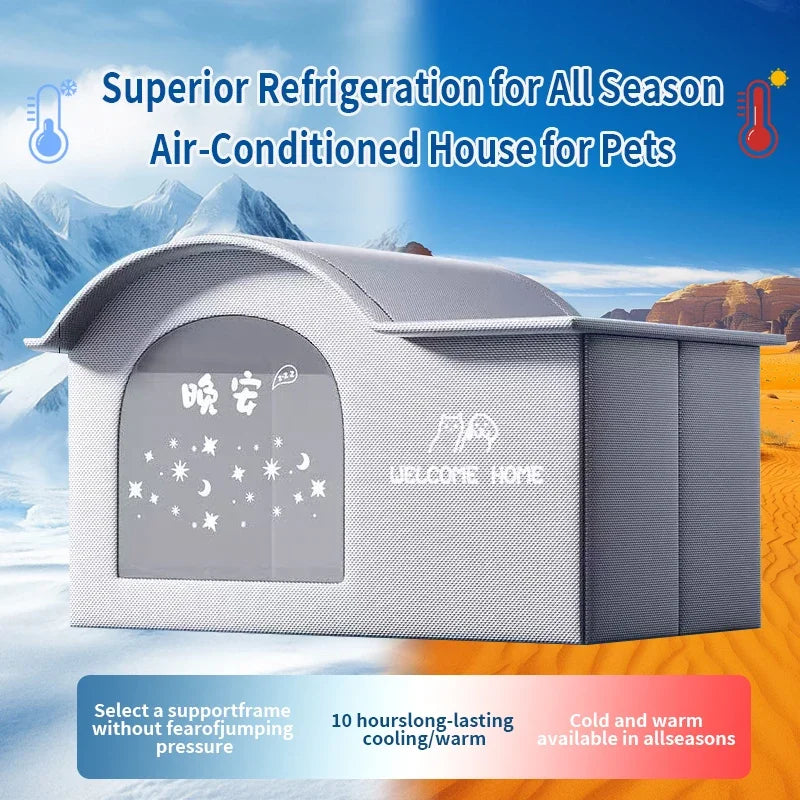 Four Seasons Cat  Dog Bed  Temperature Control Pet House for Summer Cooling  Winter Warmth