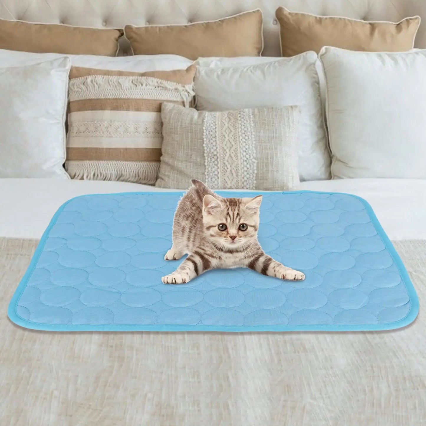Self-Cooling Pet Mat for Dogs & Cats | Summer Cooling Pillow Bed for Hot Weather