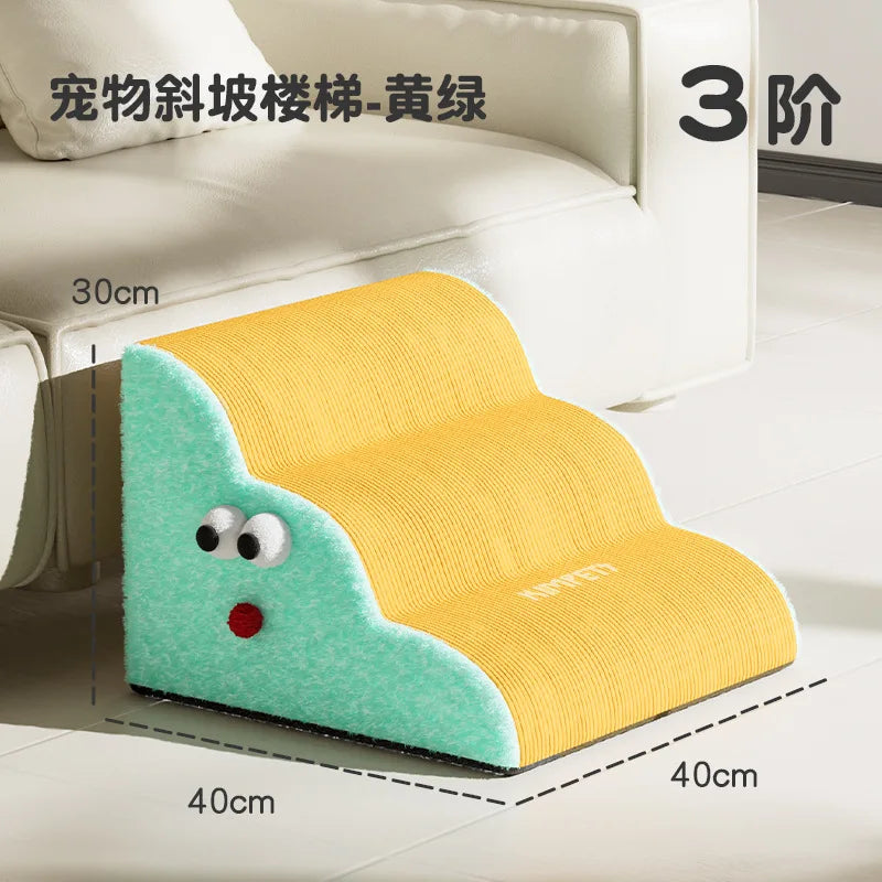 Pet 2/3 Step Stair Dog/Cat Ramp Ladder Memory Foam Sponge Dogs Sofa Removable and Washable Training Pet Ramp Stairs Pet Supplies