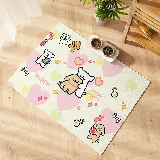 VIKAMA Pet Floor Mat Diatom Mud Waterproof Mat Dog House Dirt Resistant Easy Care Mat Pet Feeding Splash Proof Leak Proof Mat
