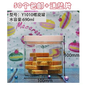 Wholesale 50pcs Empty PET Jars Clear Cosmetic Container Sael Food Jar With Macaron Color Lid Face Cream Sample Pot Container