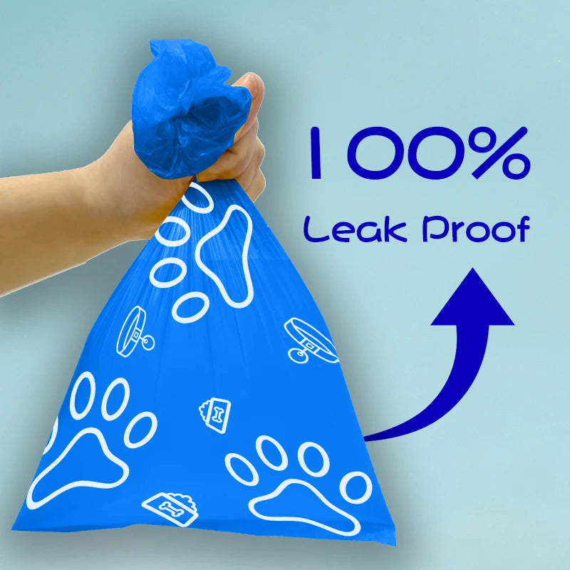 Pet EPI Degradable Dog poop Bag Fresh Fragrance Blue Pet Double Layer Thickened Leak proof Garbage Bag