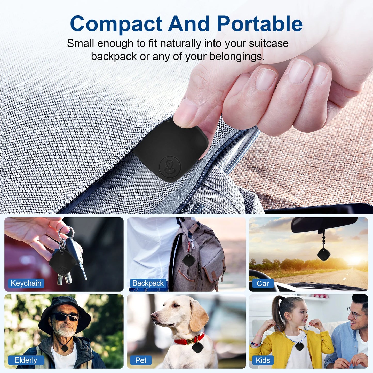 Smart Pet Finder,Works With Apple Find My (iOS only),Item Locator GPS Tracker for Keys,Wallet,Suitcase,Privacy Protection ﻿