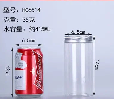 Wholesale 10/30/50pcs Empty Plastic Clear Cosmetic Jars PET Food Jar Makeup Container With Silver aluminum lid Seal Food Cans