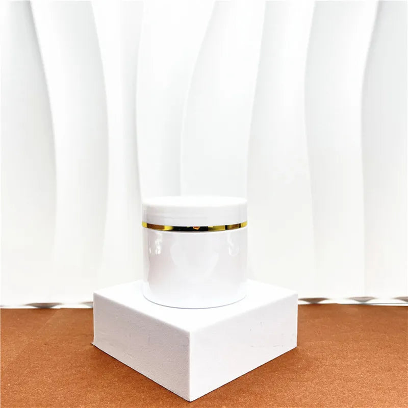 10/30/40pcs 50-500ml  PET Plastic Jar With White Lids Screw Container Empty Cosmetic Cream Powder Makeup Storage Jar Pot Bottle