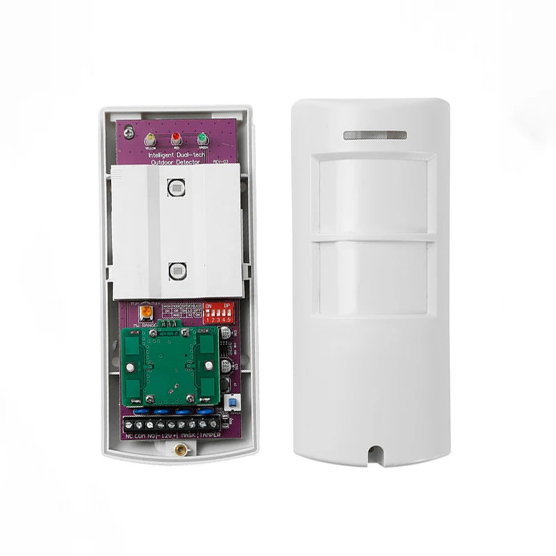 Outdoor Wired PIR Microwave Motion Sensor Pet Immune 25KG 100° 12-Meter Detecting Range For Burglar Alarm System