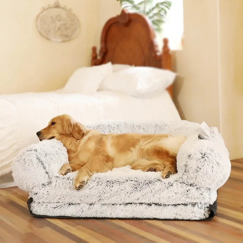 Human Pet Sofa Removable Washable Convenient Unfolding Large Dog Bed Plush Human Pet Sharing Kennel Soft Dog Cushion