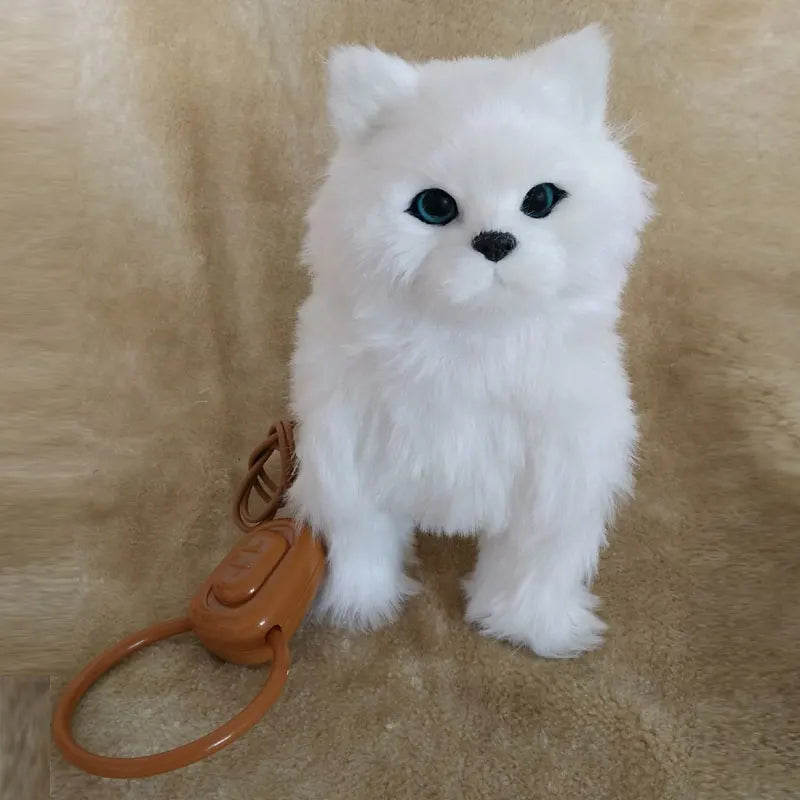 Robot Cat Electronic Plush Cat Singing Songs Dog Walk Electric Kitten Leash Control Music Kitty Pet Cute Animal Toy Kids Gift