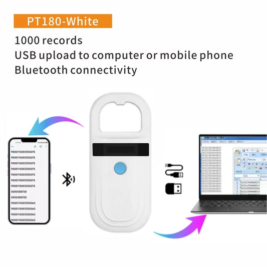 Bluetooth Iso11784/5 Fdx-b Animal Pet Id Reader Chip Transponder Usb Rfid Handheld Microchip Scanner For Dog,cats,horse