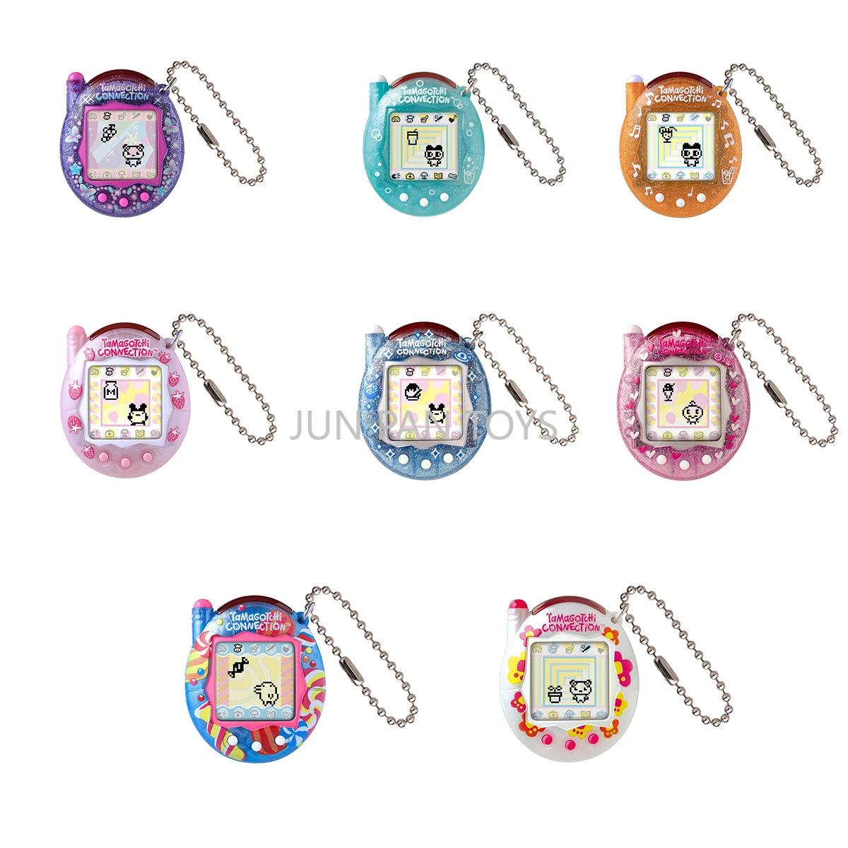 Original Tamagotchi Connection Electronic Pet Model Soda Flower Pink Light Blue Virtual Pet Game Console Birthday Gift Girls Toy