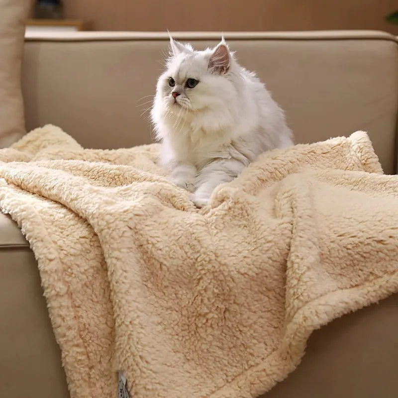 Calming Blankets Fluffy Soft Sherpa Premium Fleece Pet Blanket Dog Puppy Cat Mats for Sofa Bed Couch Furniture Protector Cover