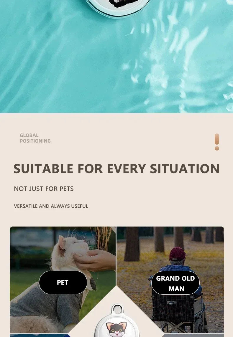 New AirTag Dog Collar Tracker, Anti-Lost GPS Mini Smart Pet Locator, Find My Pet Bluetooth Activity Tracker for Dogs Cats