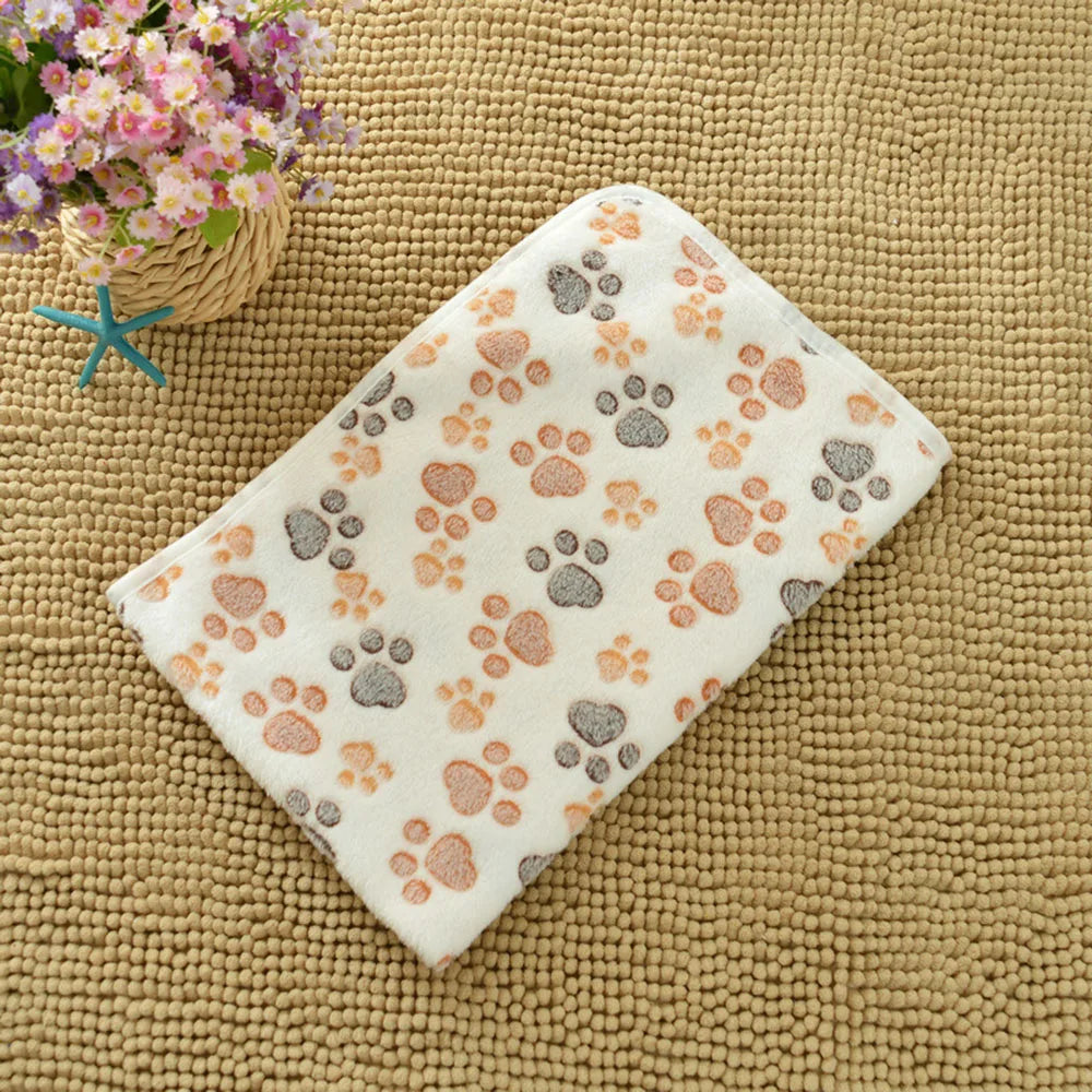 Dog Bed Blanket Bed Mat Soft Fleece Cat Blanket Cute Printed Pet Travel Mat Breathable Cozy Warm Blankets for Small Medium Dogs