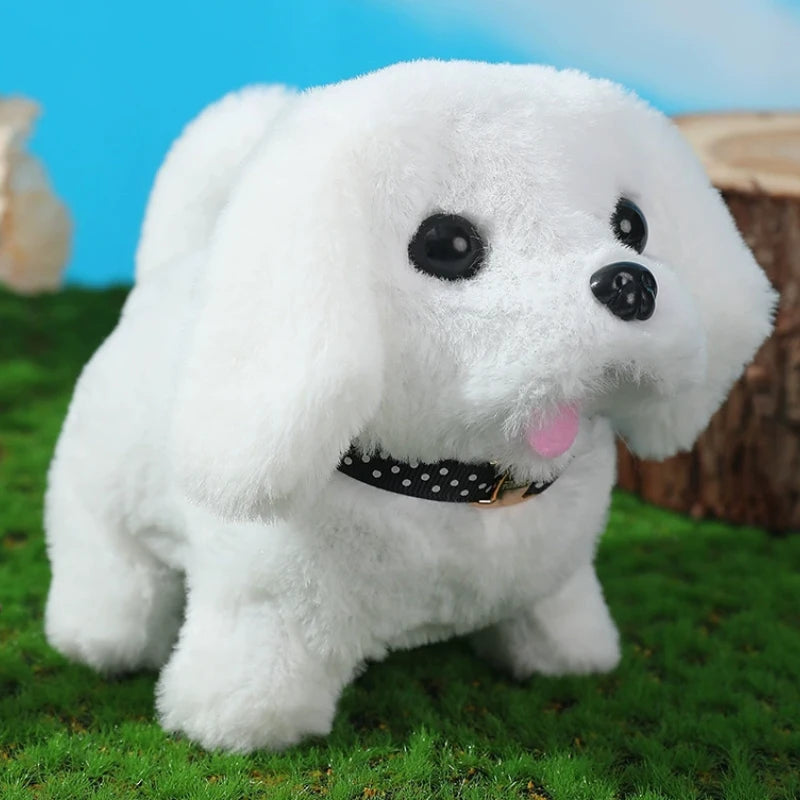 Children's Plush Toy Dog Puppy Rabbit Electronic Pet Small Golden Retriever St. Bernard  Bark Walk Nod Christmas Gift 3+