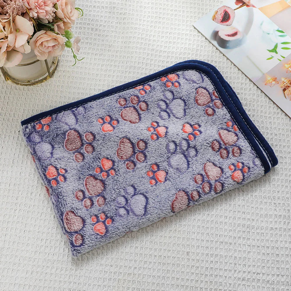 Dog Bed Blanket Bed Mat Soft Fleece Cat Blanket Cute Printed Pet Travel Mat Breathable Cozy Warm Blankets for Small Medium Dogs