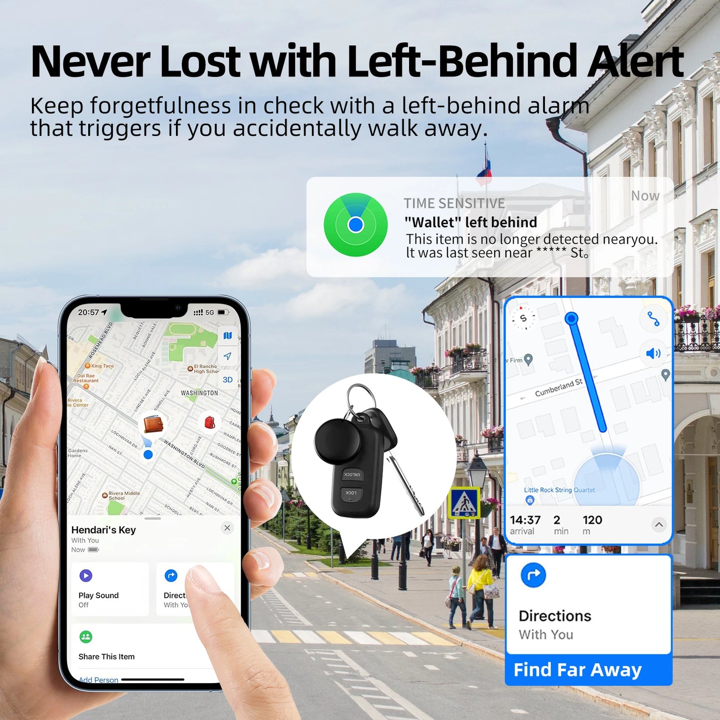 Find My GPS Mini Portable Tracking Mobile Tracking Anti Loss Smart Device Location Alarm Reminder Find Pet Key Wallet Tracker