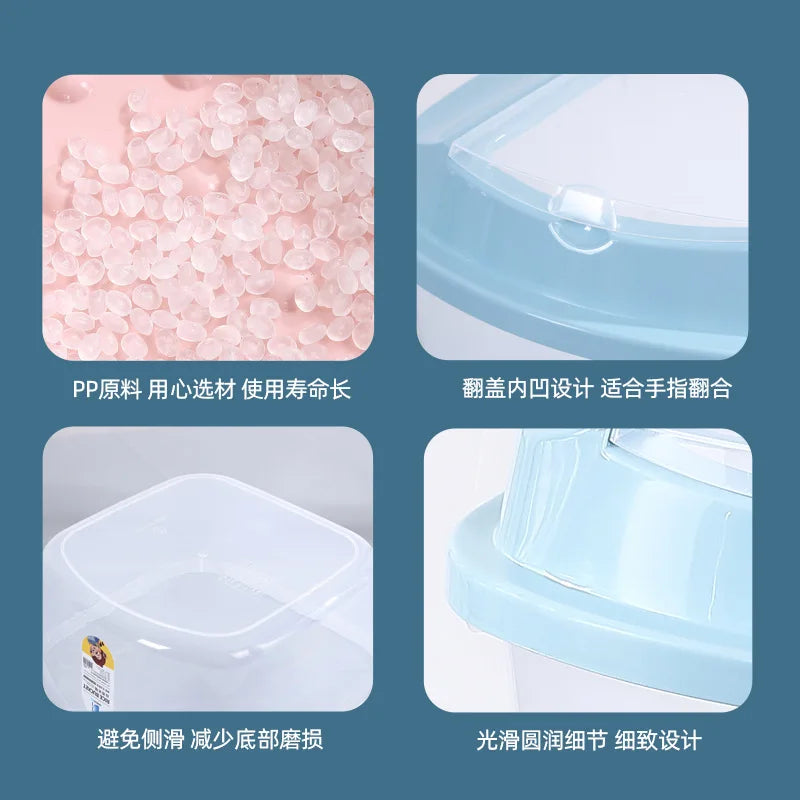 Rice Storage Container 25kg Airtight Dog Pet Dry Grain Rice Food Storage Containers With Insect-resistant Lid Large