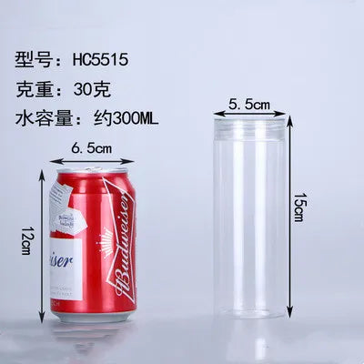 Wholesale 50pcs/pack Empty Plastic Clear Cosmetic Jars PET Food Jar Makeup Container With plastic lid Food Cans Seal Cans
