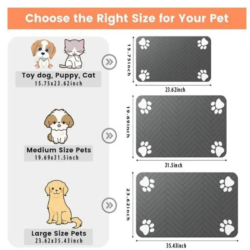 VIKAMA Pet Special Mat Pvc Waterproof Waterproof Waterproof Non-Slip Carpet Cat And Dog Feeding Leakproof Splash Proof Place Mat
