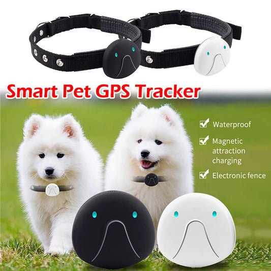 Waterproof Pet GPS Tracker Smart Tags GPS Wifi Locator Anti-Lost Reminder Device Finder For Cats Dogs Activity Monitor Tracking