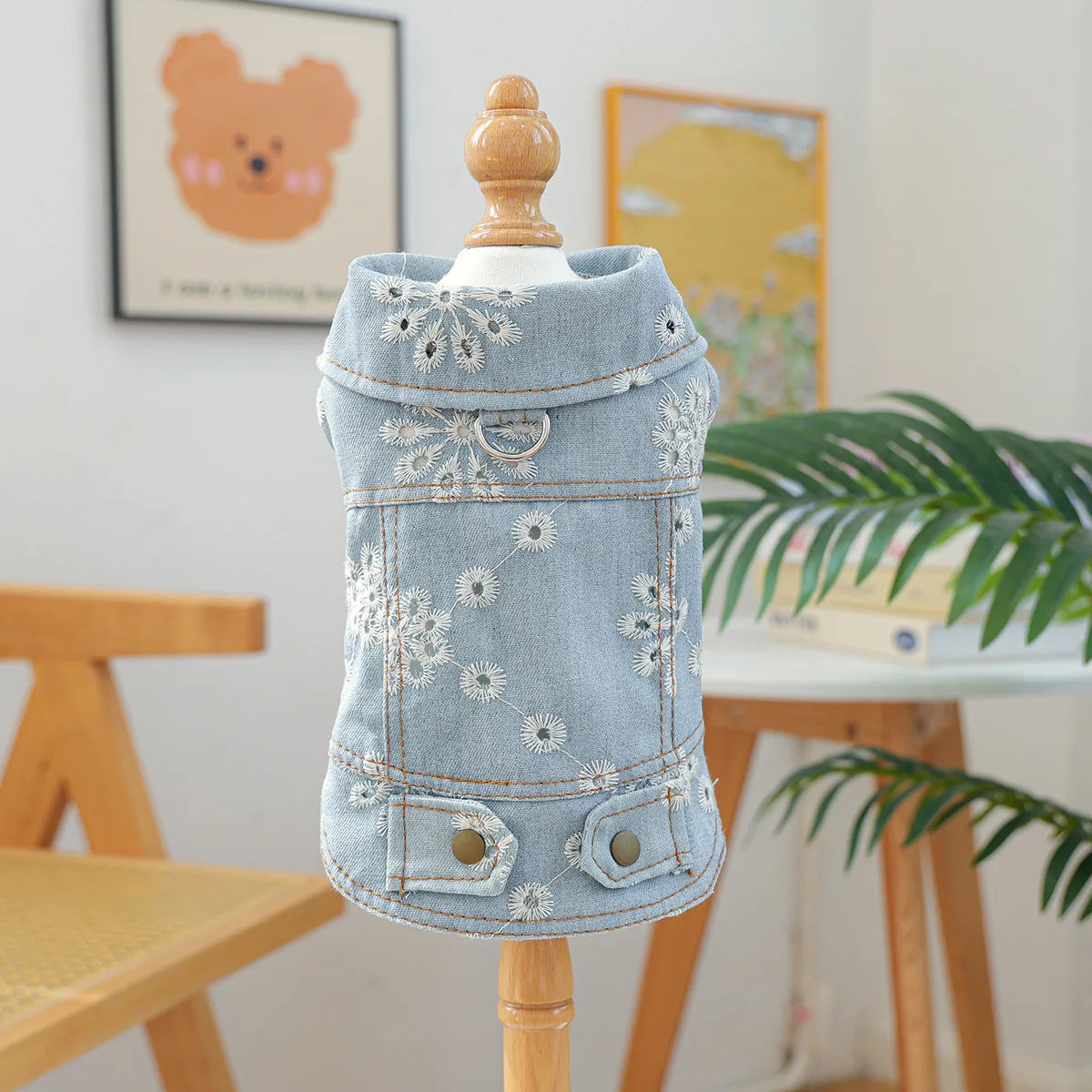 Denim Doggie Pet Jacket Sleeveless Vest Jeans Coat Autumn Spring Wear Apparel For Small Medium Dog XS XL Cat Puppy Clothes Goods