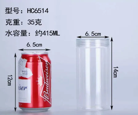 Wholesale 50pcs/pack Empty Plastic Clear Cosmetic Jars PET Food Jar Makeup Container With plastic lid Food Cans Seal Cans