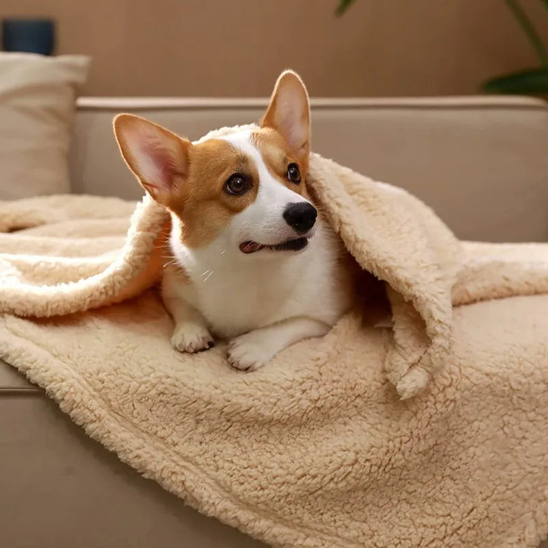Calming Blankets Fluffy Soft Sherpa Premium Fleece Pet Blanket Dog Puppy Cat Mats for Sofa Bed Couch Furniture Protector Cover