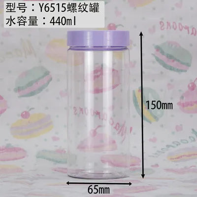 Wholesale 50pcs Empty PET Jars Clear Cosmetic Container Sael Food Jar With Macaron Color Lid Face Cream Sample Pot Container