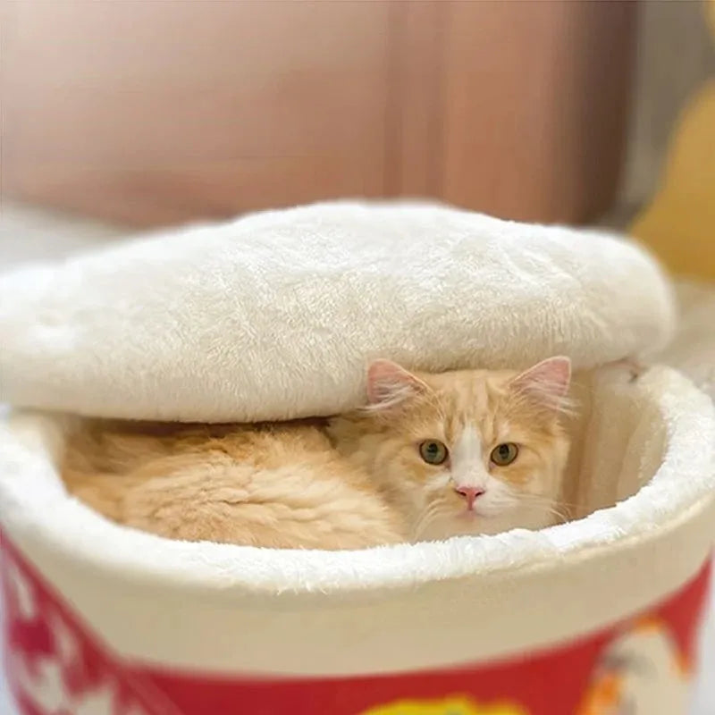High Elasticity Dog Cat Bed Funny Removable Pet Supplies Easy To Clean Pet Accessories Printed Lamb Wool Material Cat Mats