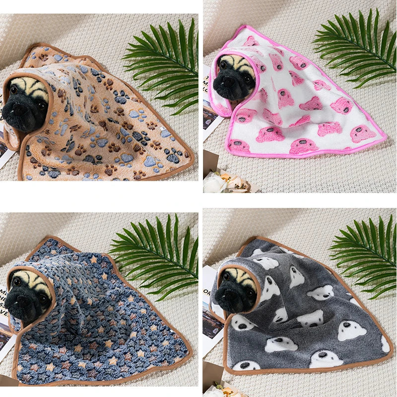 S-XL Dog Blanket Soft Fluffy Dog Sleeping Blanket Winter Insulation Cat Cover Blanket Comfortable Sleeping Sheets Pet Supplies