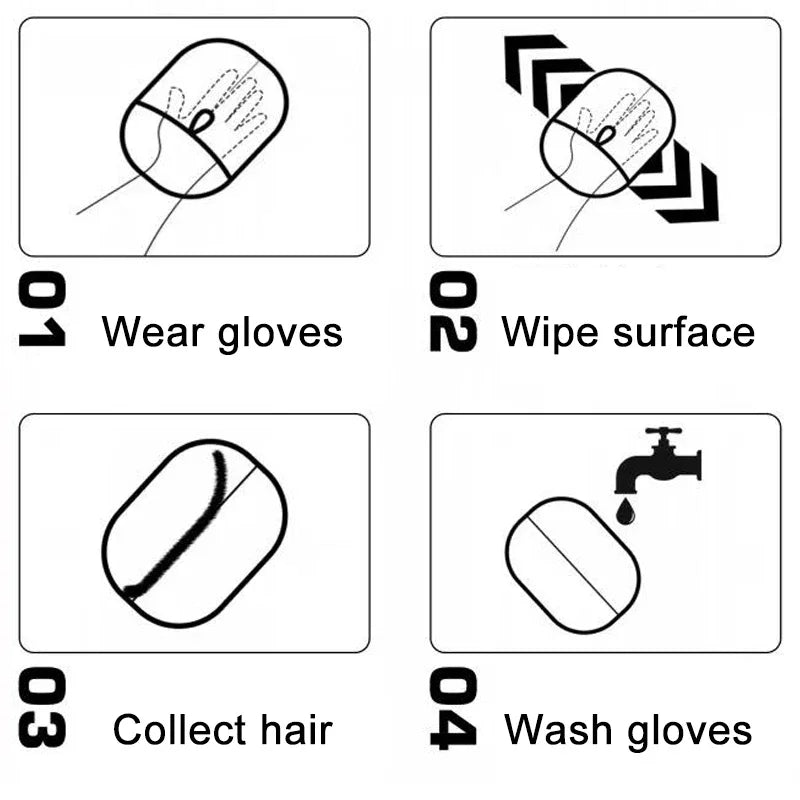 New Pet Grooming Gloves Electrostatic Cleaning Brush Pet Hair Removal Brush To Remove Sofa Carpet Clothing Dog And Cat Hair