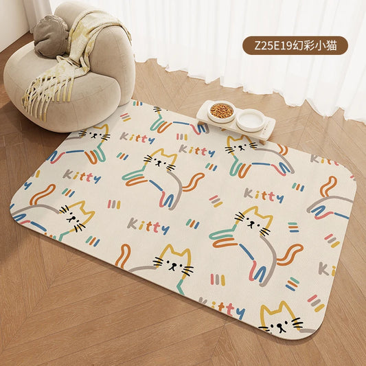 VIKAMA Pet Floor Mat Waterproof Urine-Proof Leaved-In Dog Mat Pvc Dog Cage Enclosure Mat Cat Litter Non-Slip Place Mat For Cat