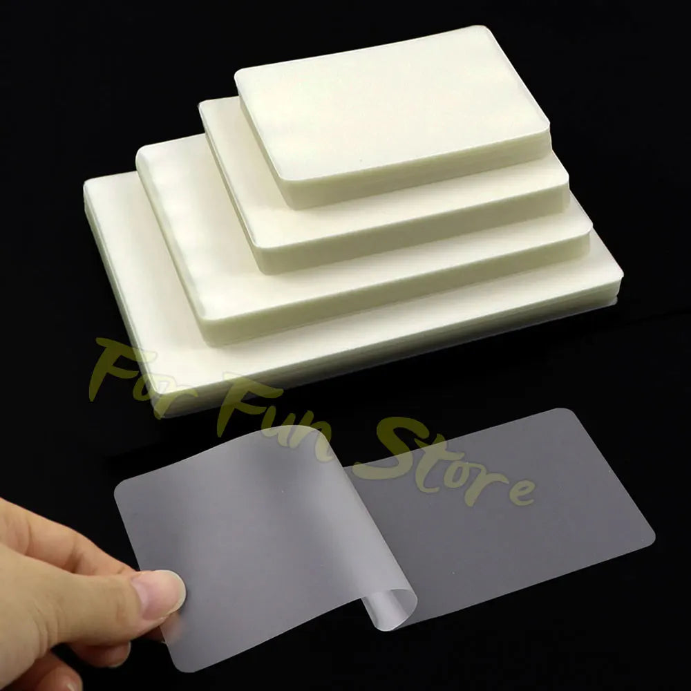 For Fun 3/4/5/6 Inch 100 Sheets 60 Mic Thermal Laminating Film PET Plastic Film For Photo/Card/Picture Hot Laminator Film