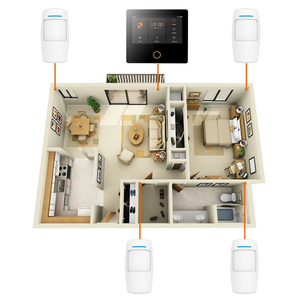 Staniot Smart Wireless PIR Motion Detector Human Body Infrared Home Security Burglar Alarm Sensor 433Mhz For Anti-Theft Panel