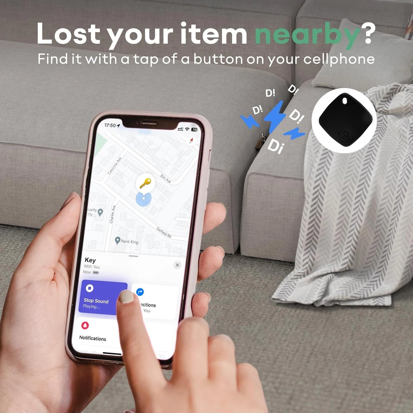 Smart Pet Finder,Works With Apple Find My (iOS only),Item Locator GPS Tracker for Keys,Wallet,Suitcase,Privacy Protection ﻿