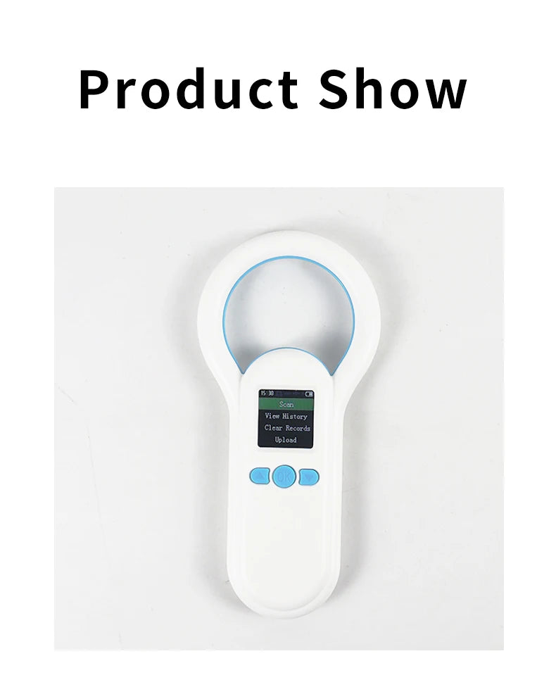 Handheld 134.2KHz 125kHz Animal RFID Reader Pet Cat Dog Microchip Scanner FDX-B Glass Chip USB/Bluetooth Tag Reader
